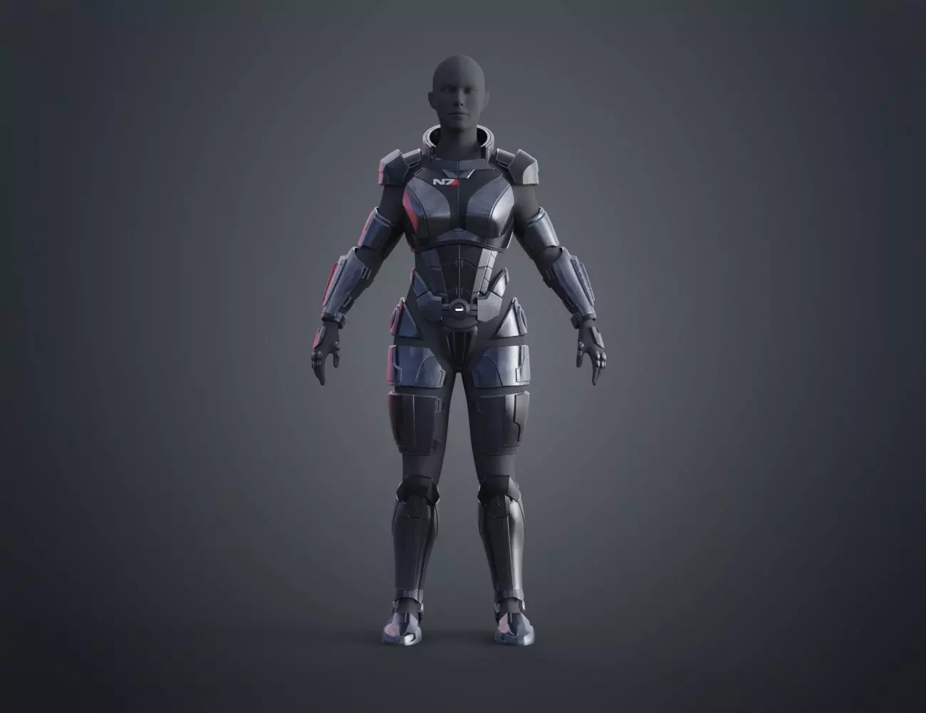 N7 Female Shepard Armor - Mass Effect 3D print model_0