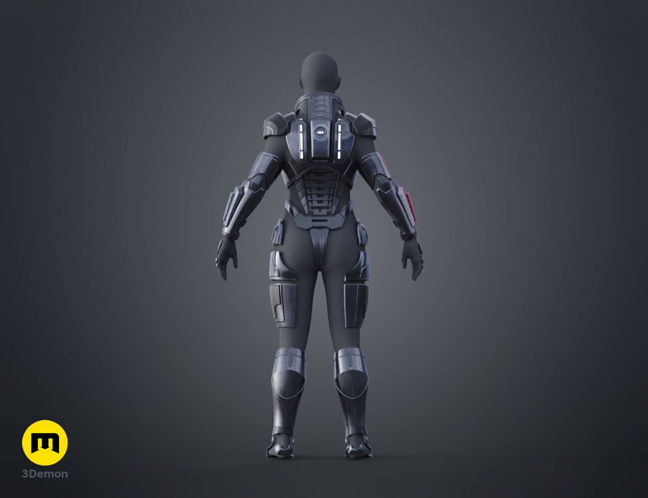N7 Female Shepard Armor - Mass Effect 3D print model_4