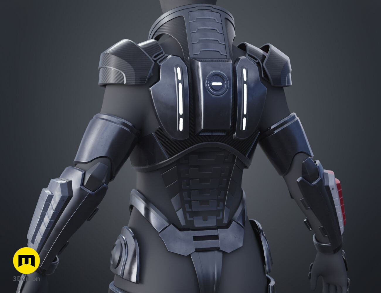 N7 Female Shepard Armor - Mass Effect 3D print model_30