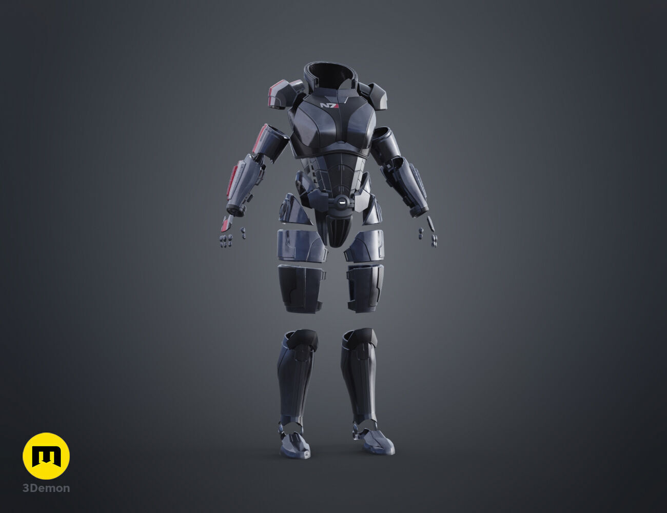 N7 Female Shepard Armor - Mass Effect 3D print model_25