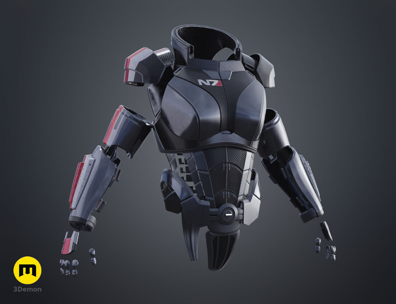 N7 Female Shepard Armor - Mass Effect 3D print model_23