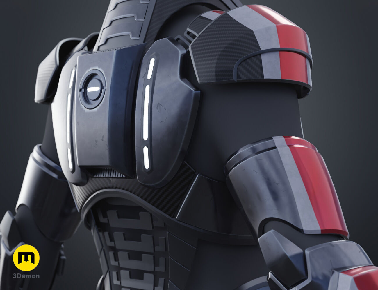 N7 Female Shepard Armor - Mass Effect 3D print model_29