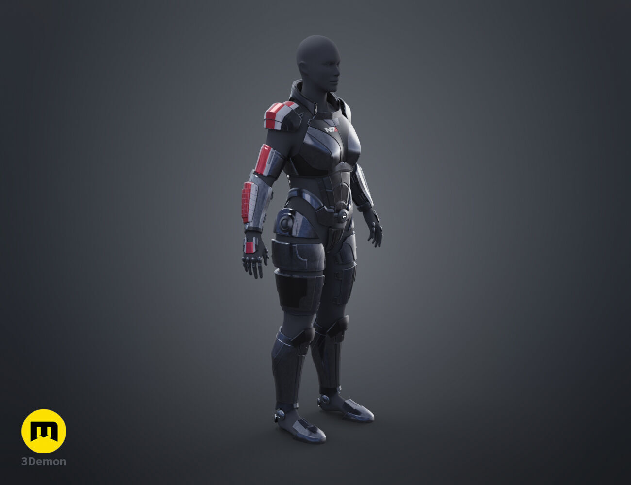 N7 Female Shepard Armor - Mass Effect 3D print model_28