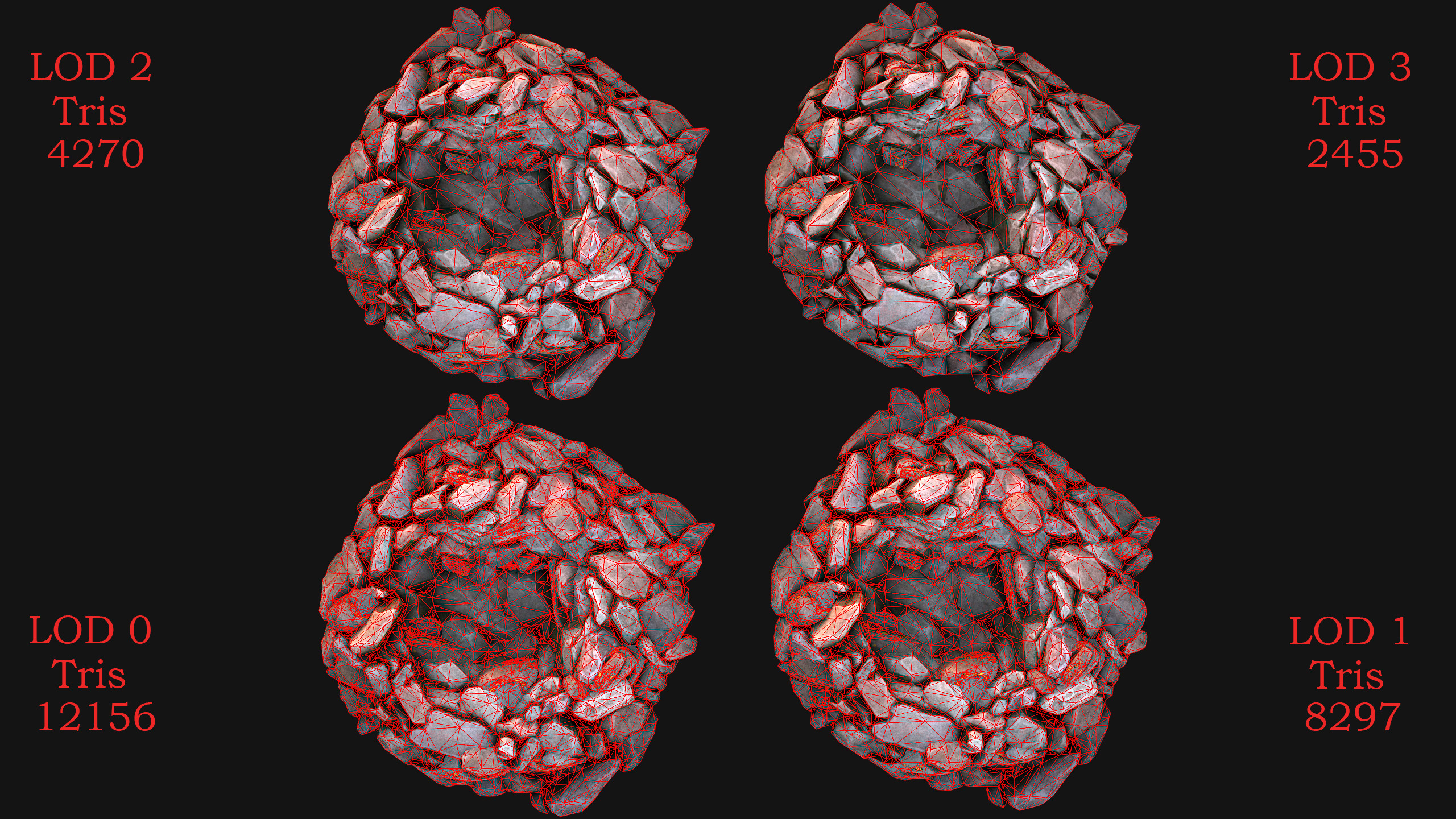 Medieval Gold Ore Mine Low-poly 3D model_11