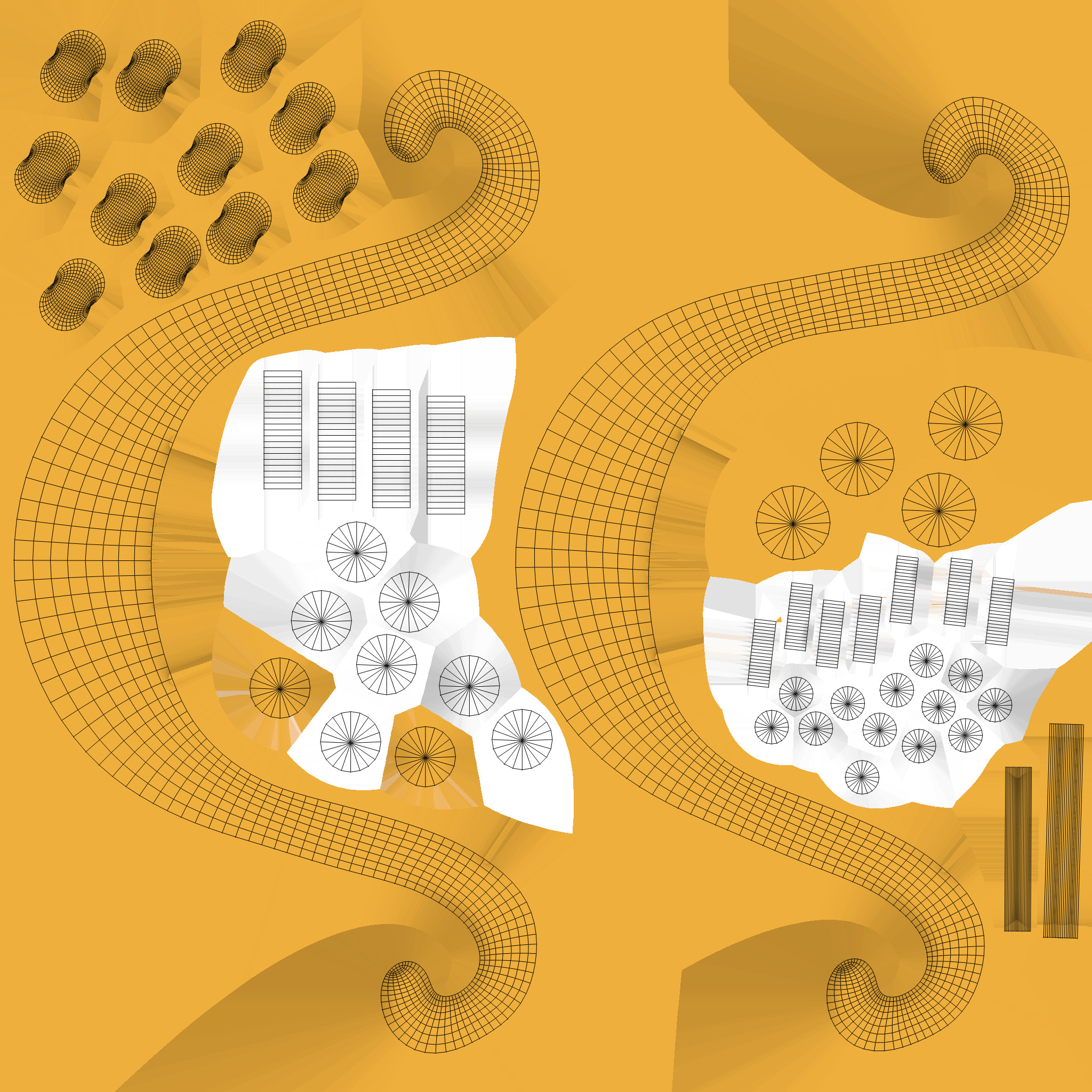 Low Poly - Cartoon Harp Low-poly 3D model_8