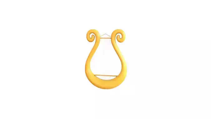 Low Poly - Cartoon Harp