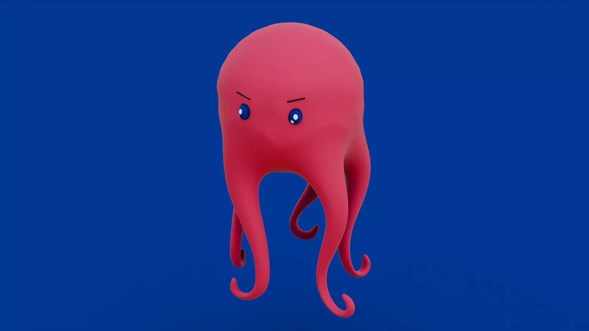 Octopus Low-poly 3D model_0