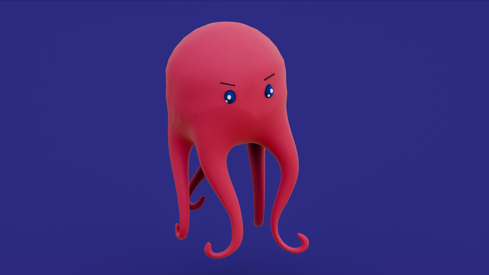Octopus Low-poly 3D model_1