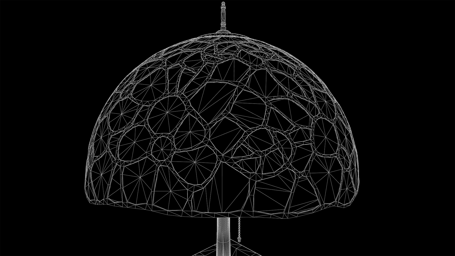 Ornate Star Table with Lamp STELLARIS 3D model_17