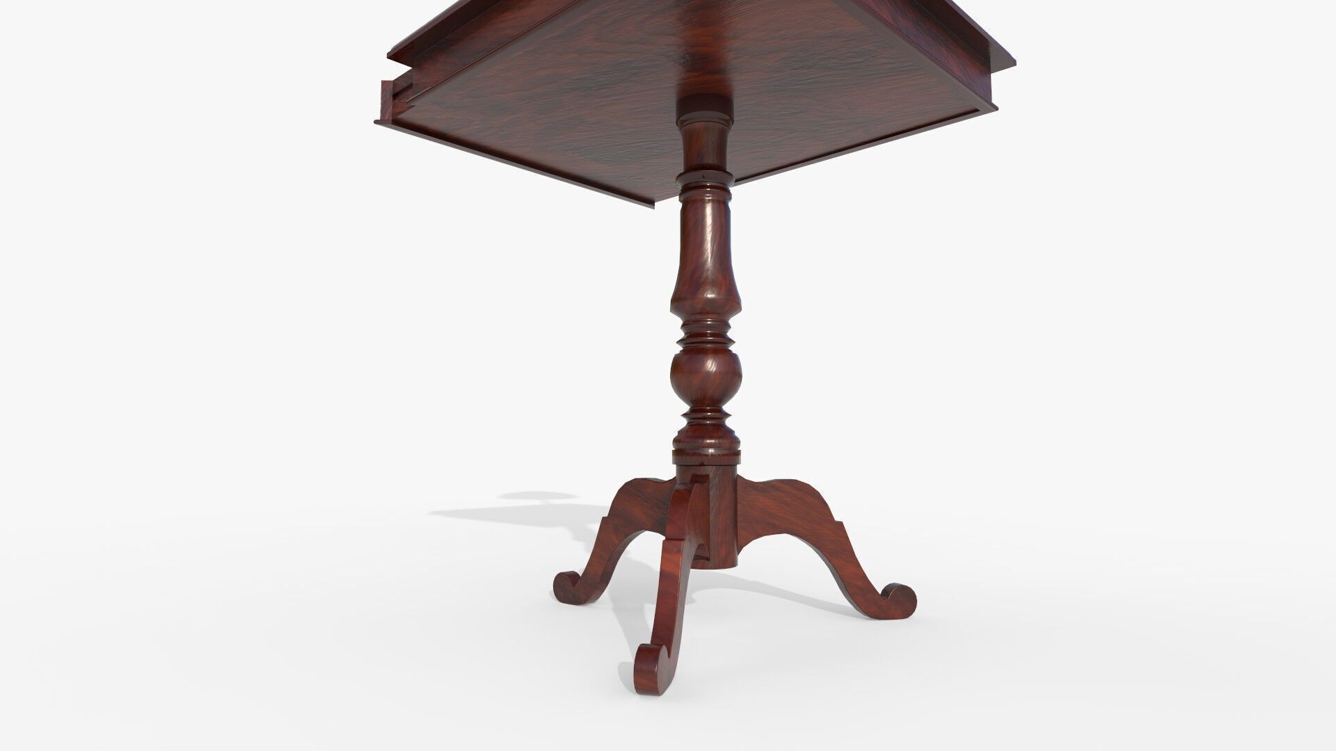 Ornate Star Table with Lamp STELLARIS 3D model_10
