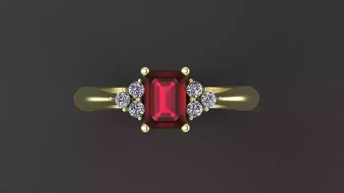 Classic Princess Engagement Ring  for CNC or 