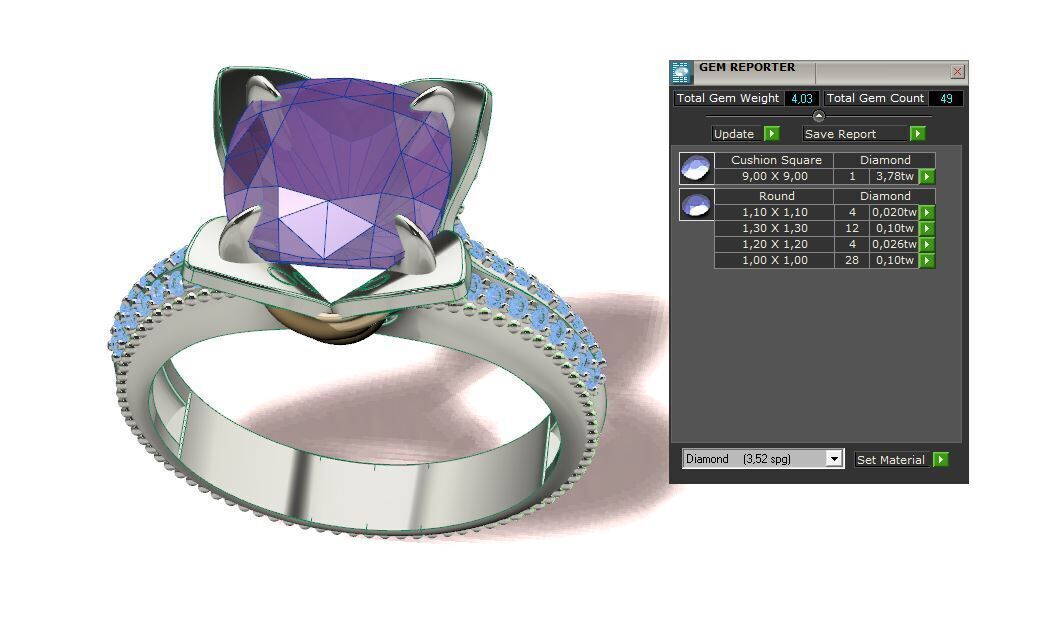 Cushion  in a flower Ring 3D print model_8