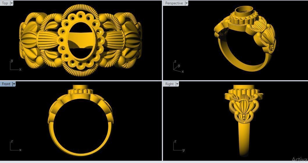 ladies ring 3dm file 3D print model_1