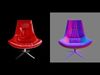 Modern Designer Lounge Chair Red Leather Finish   3D model_1
