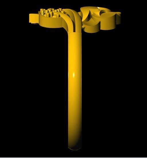 flower ring 3dm file 3D print model_4