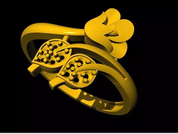 flower ring 3dm file 3D print model_0