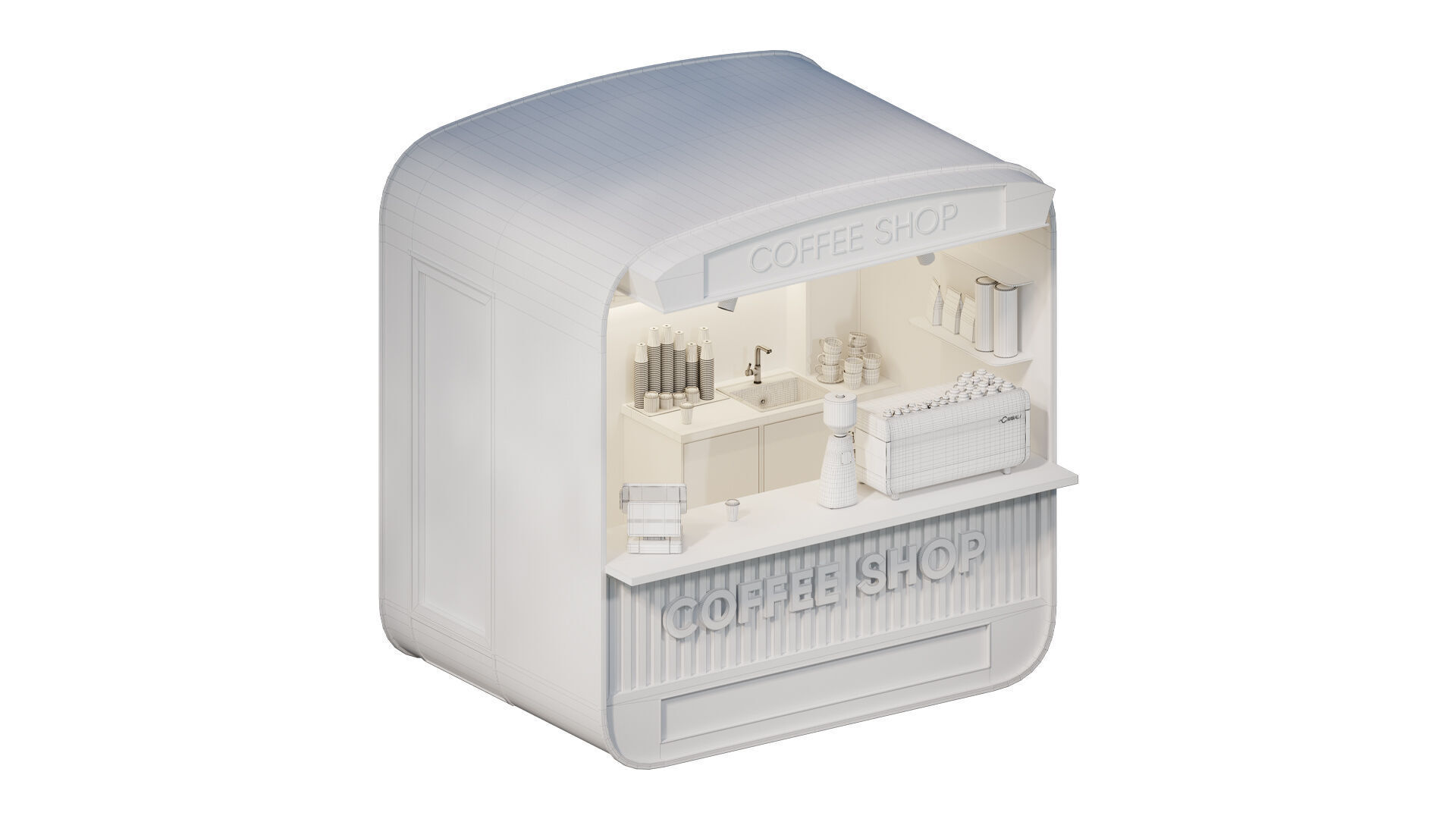 Coffee Shop 01 by Devran3D 3D model_4