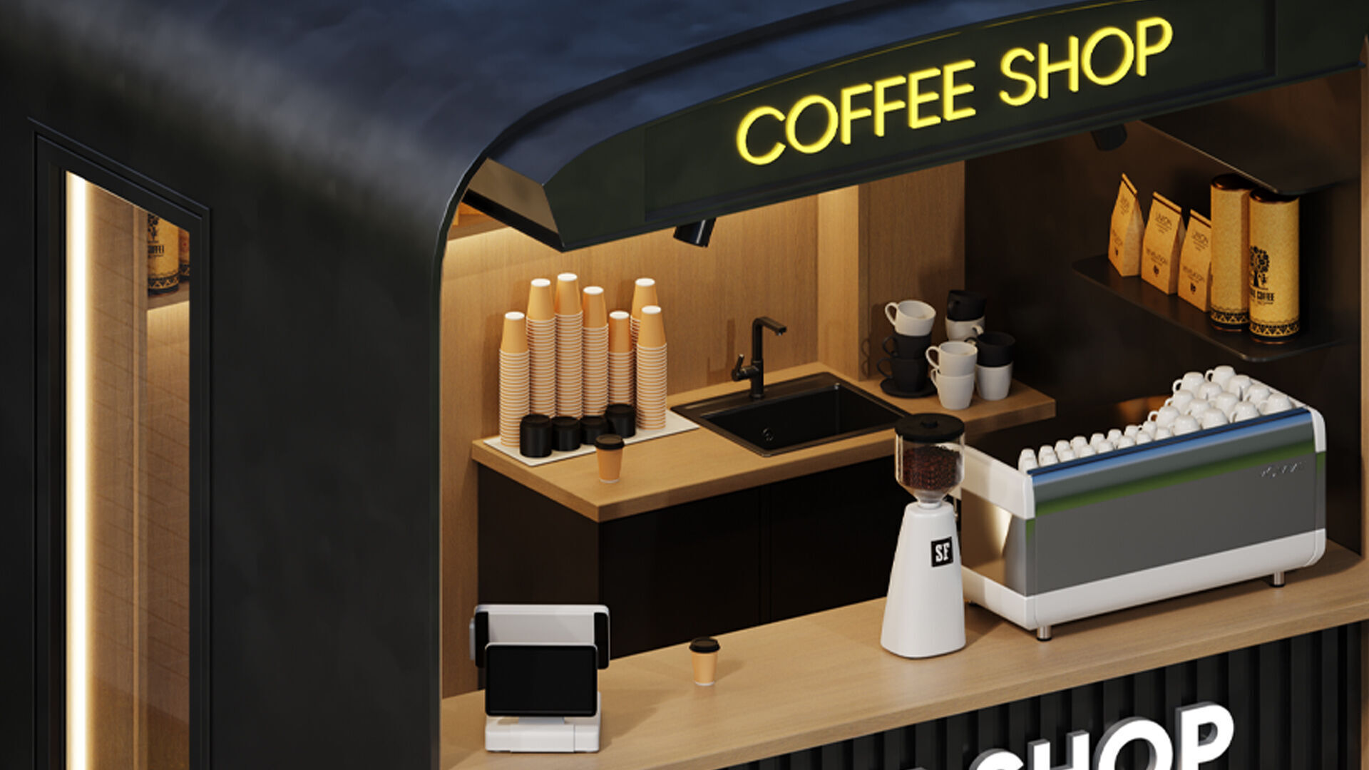 Coffee Shop 01 by Devran3D 3D model_5