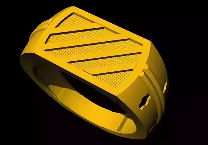 signet male ring 3dm file 3D print model