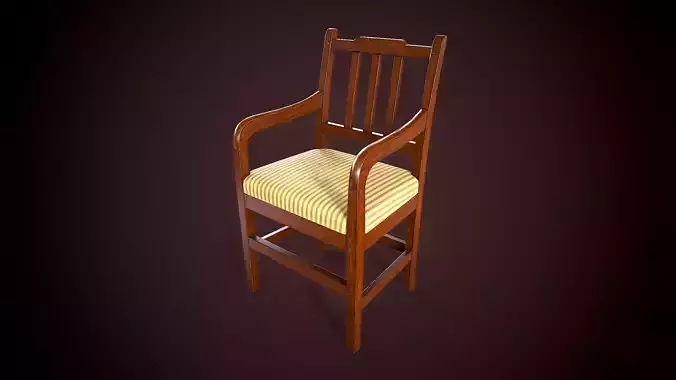 Vintage Wooden Armchair