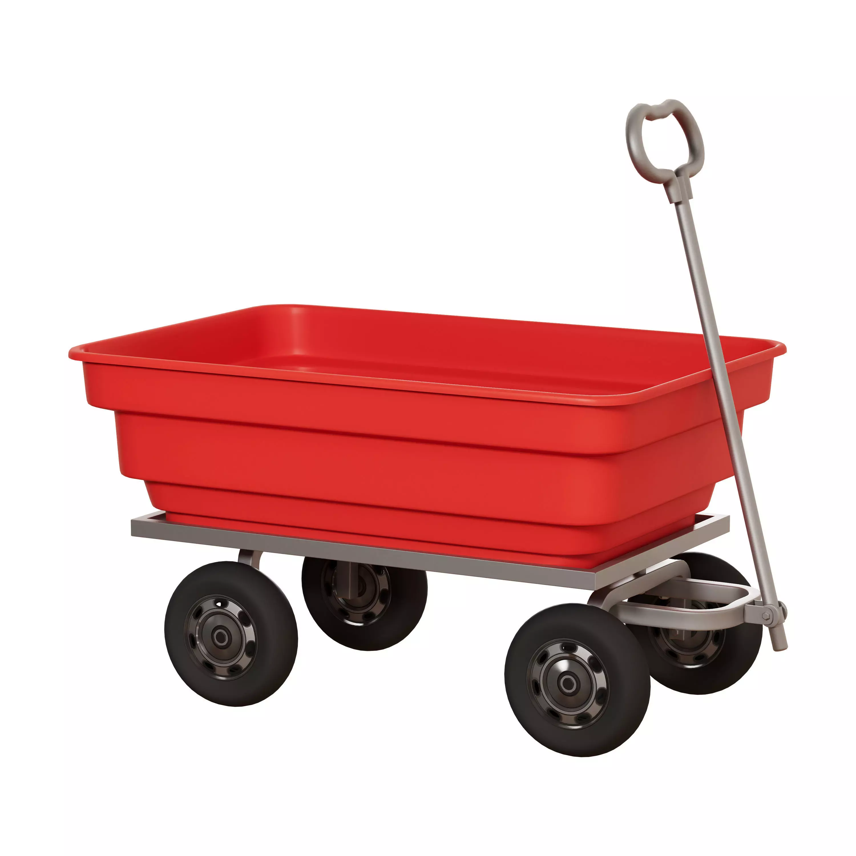 Hand Truck red 3D model_0