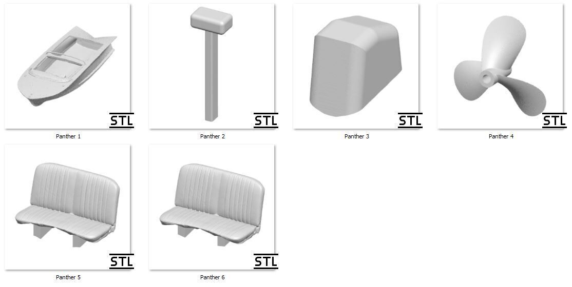 Sportboot Panther DDR Rennboot Speedboat Schiffsmodell Modelship 3D print model_6