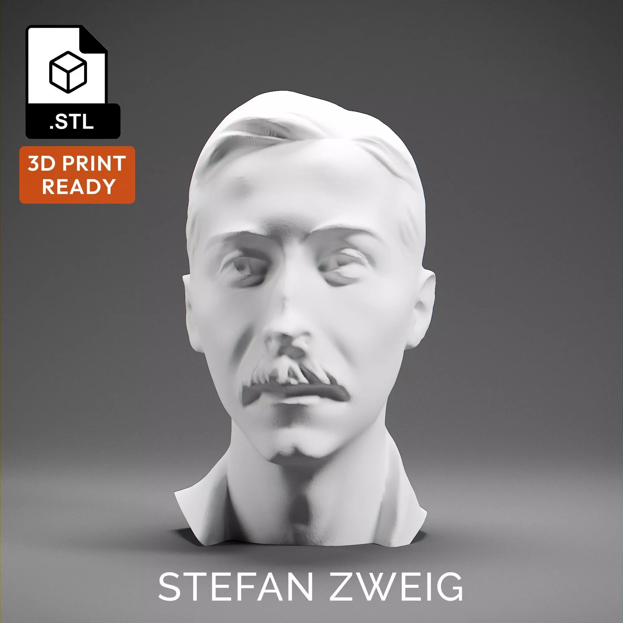 Stefan Zweig 3D print model_0