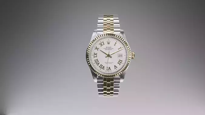 Wristwatches - Rolex datejust golden  3D model