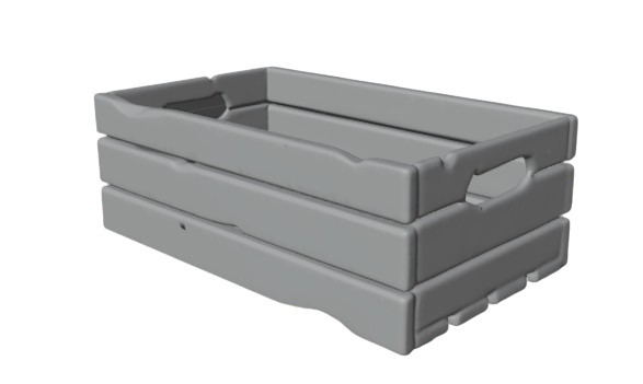 A Wooden Storage Crate  Free Free 3D model_1
