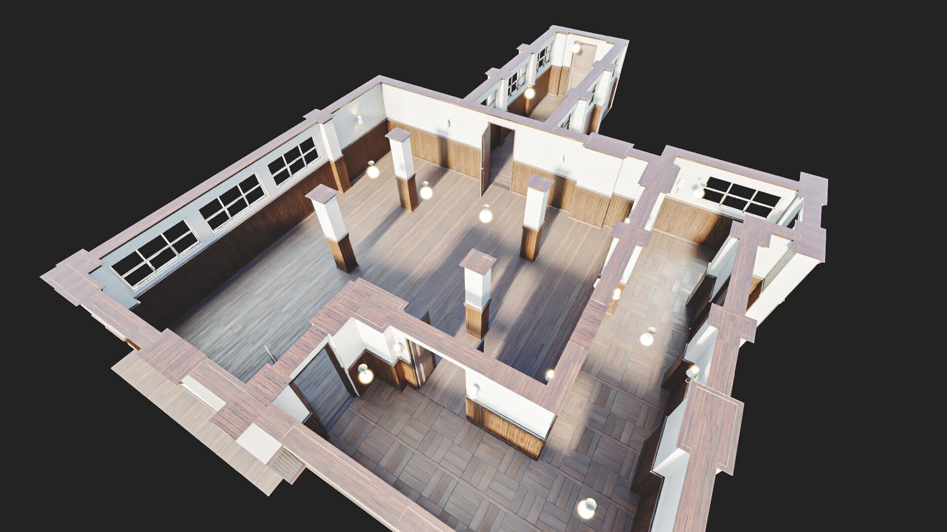 Modular Interior Pack Low-poly 3D model_22