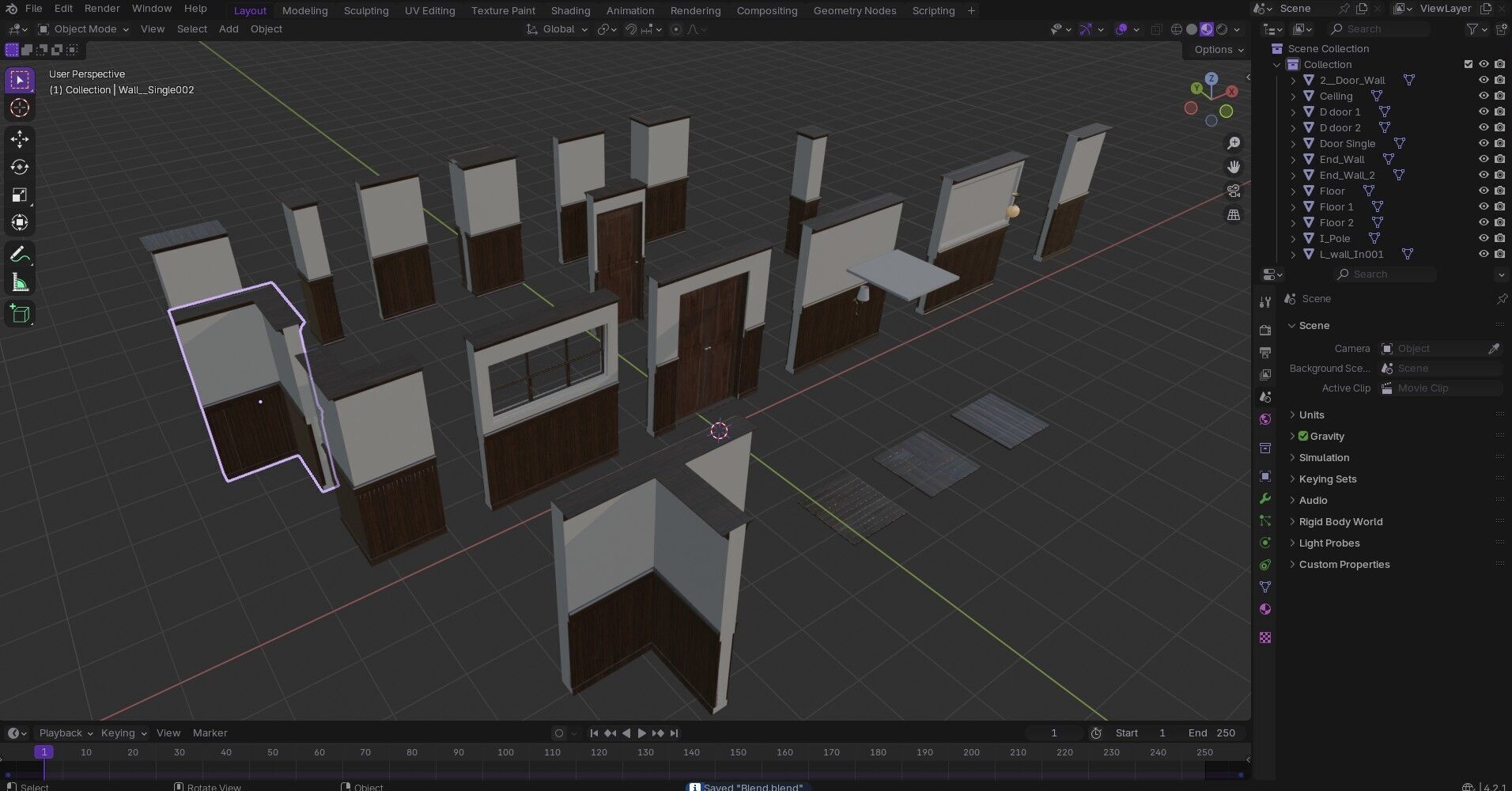 Modular Interior Pack Low-poly 3D model_32