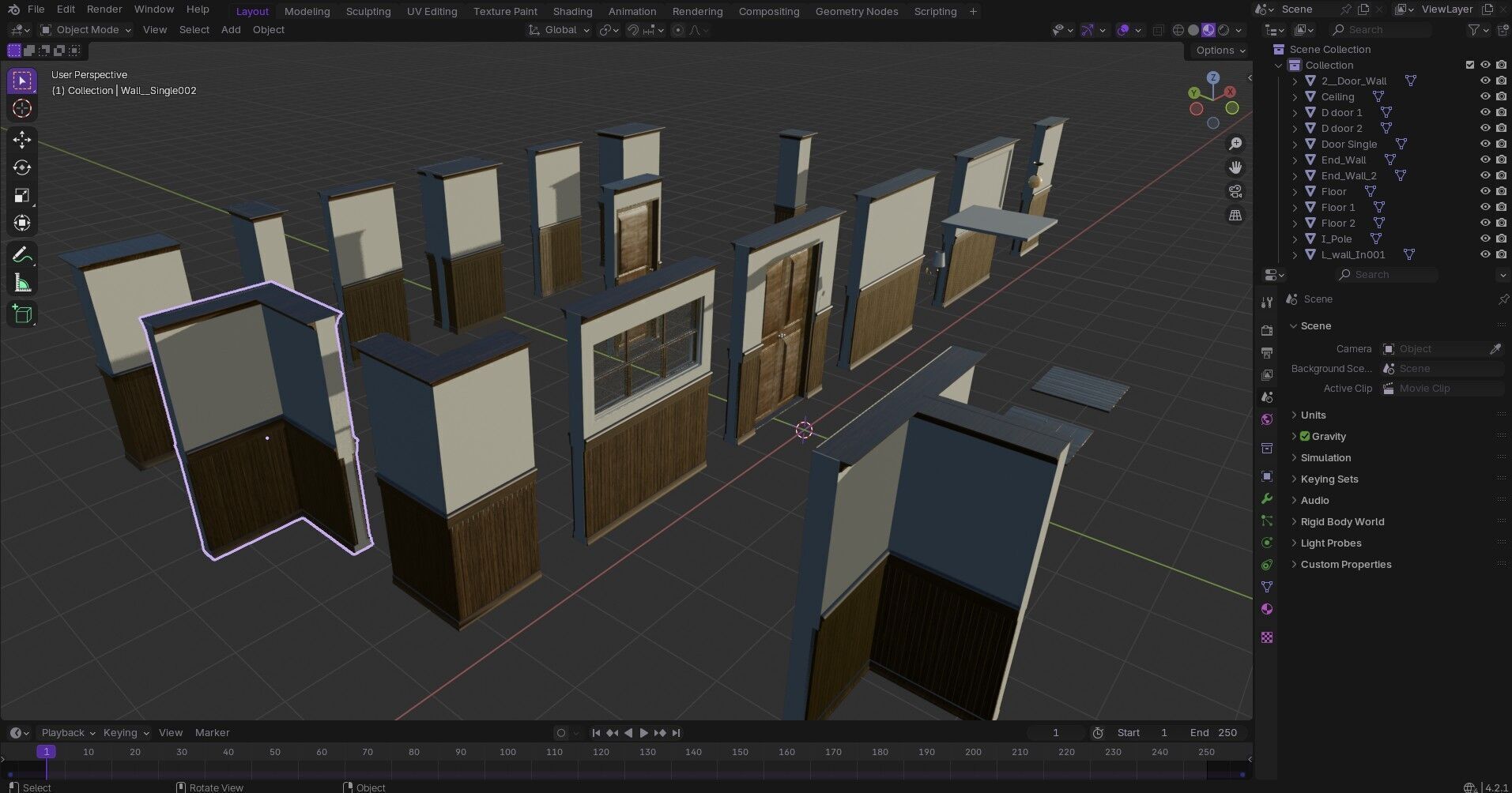 Modular Interior Pack Low-poly 3D model_33