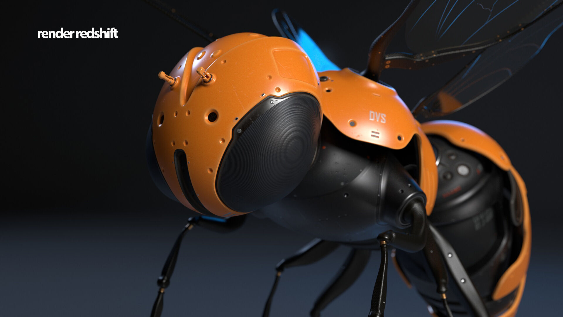 3d model of the cyberpunk Wasp 3D model_5