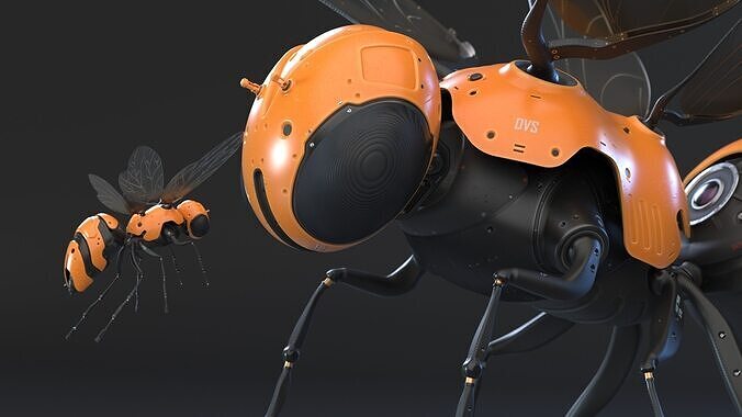3d model of the cyberpunk Wasp 3D model