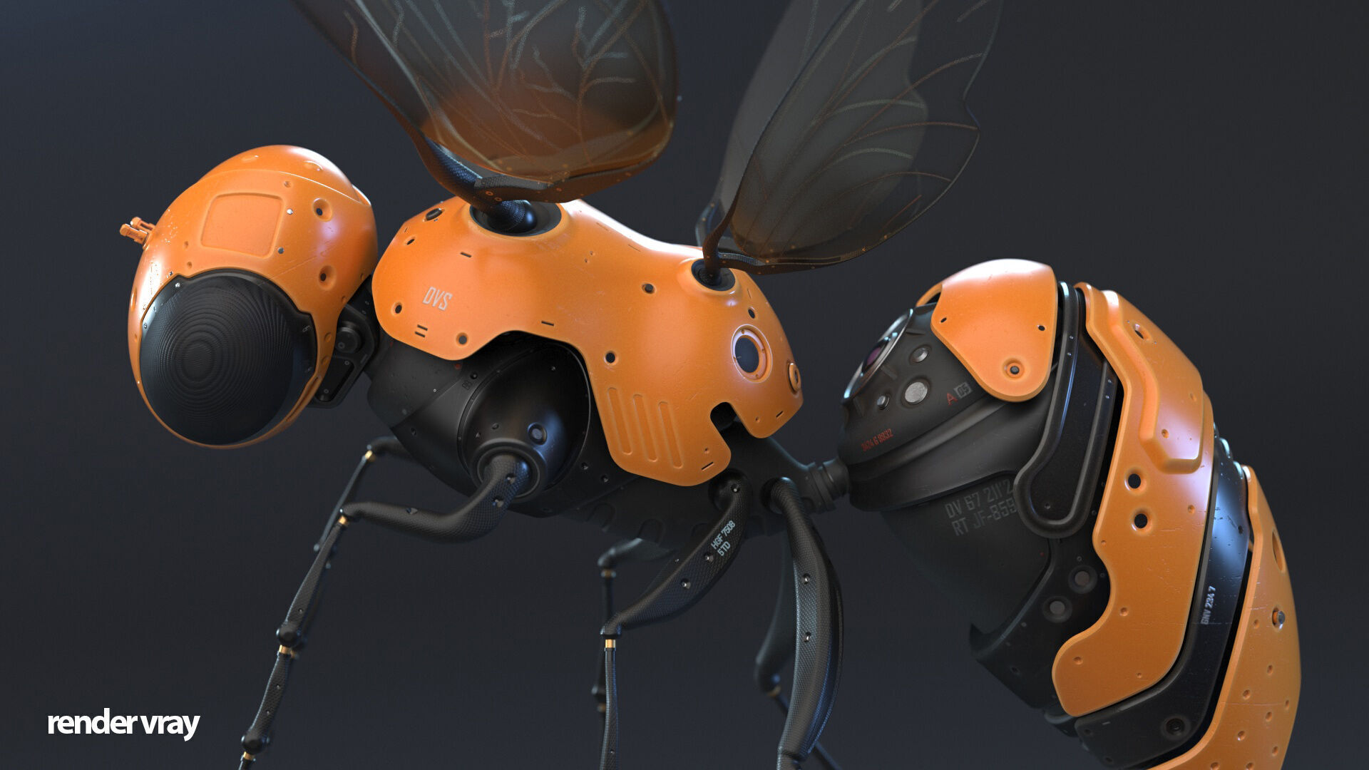 3d model of the cyberpunk Wasp 3D model_9