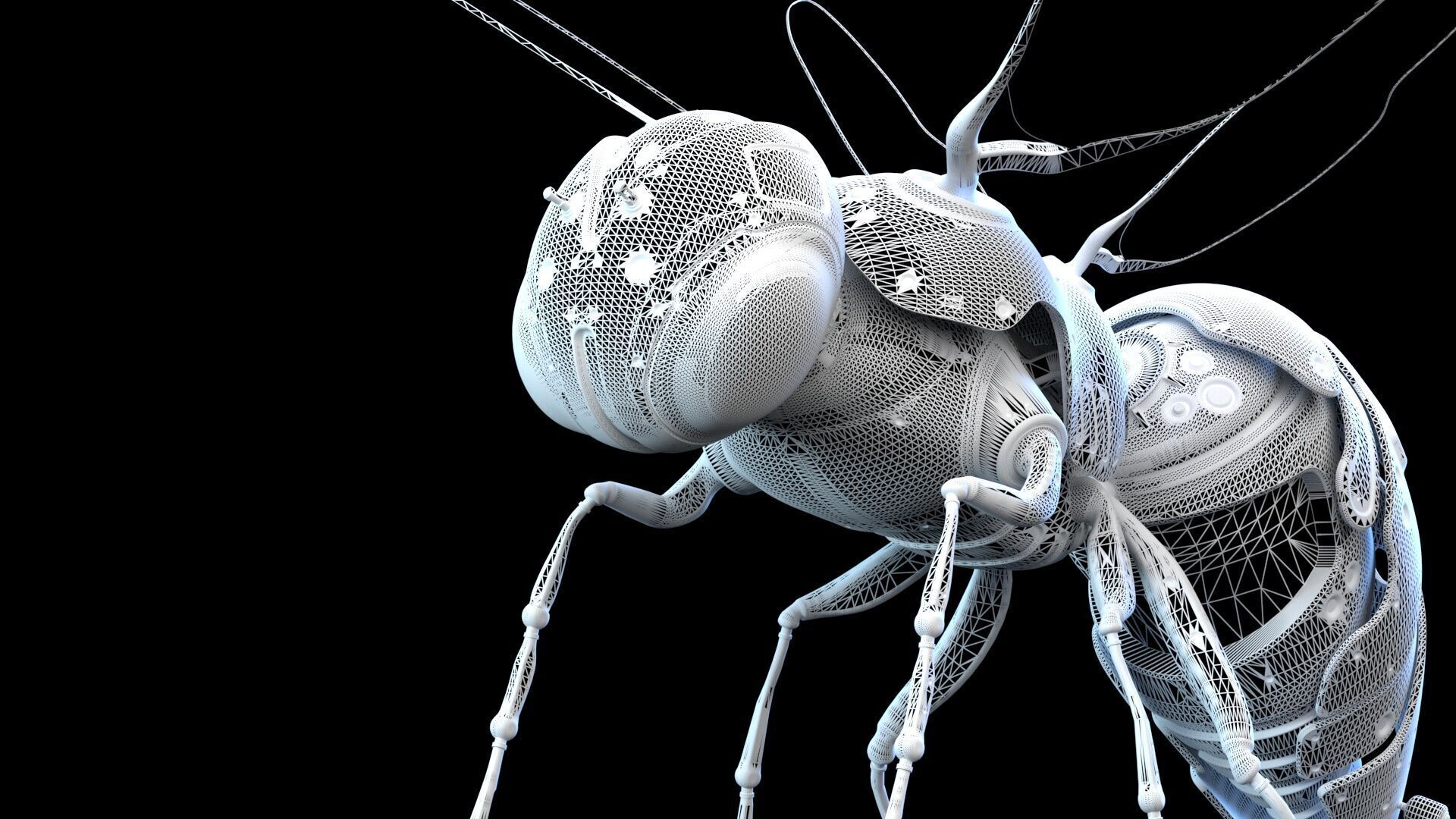 3d model of the cyberpunk Wasp 3D model_11