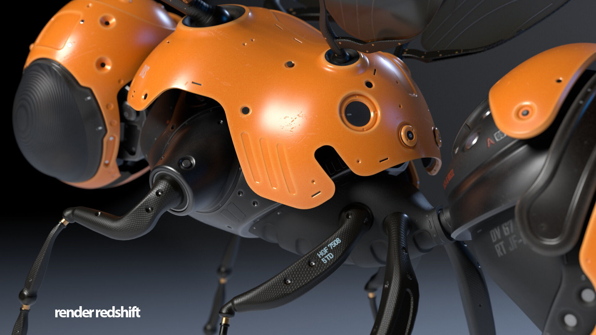 3d model of the cyberpunk Wasp 3D model_6