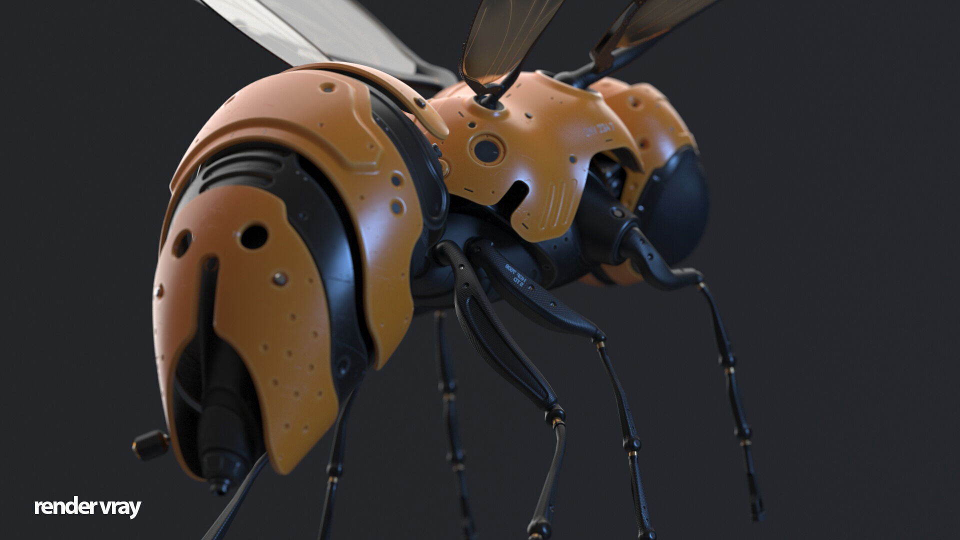 3d model of the cyberpunk Wasp 3D model_10
