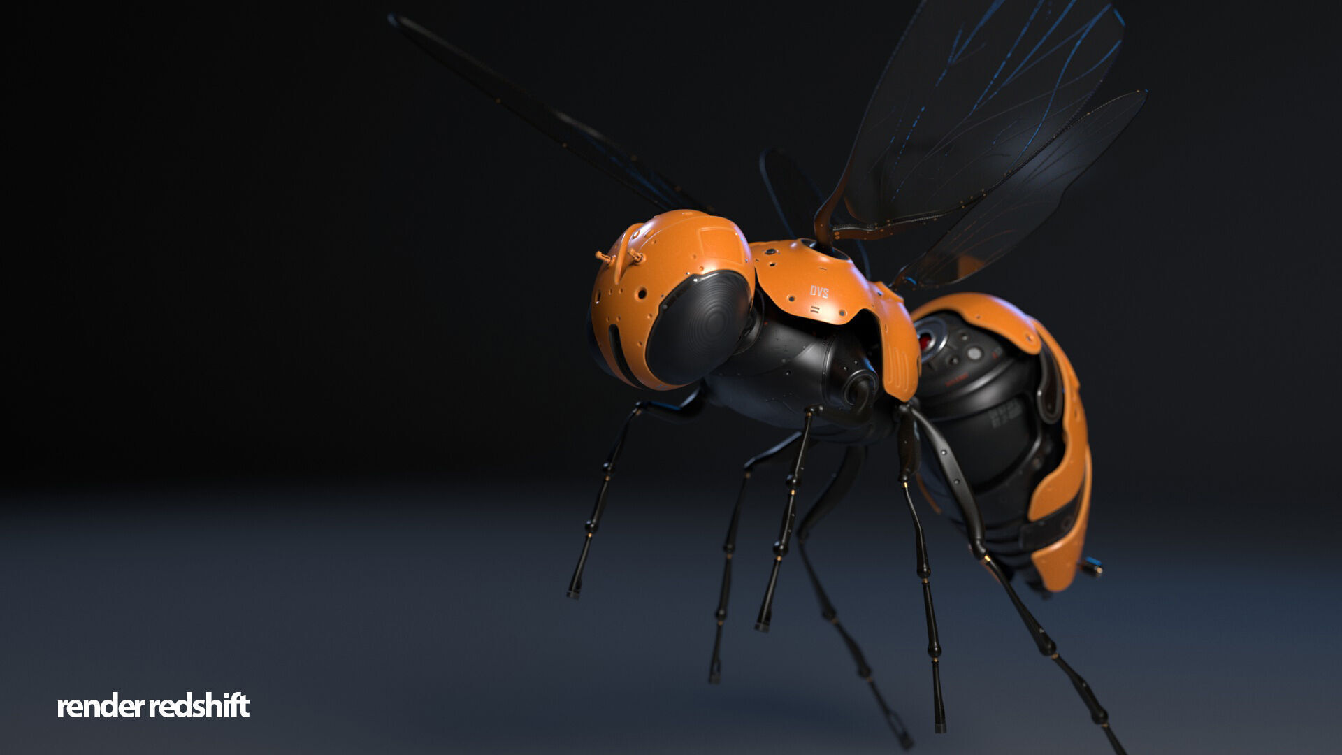 3d model of the cyberpunk Wasp 3D model_2