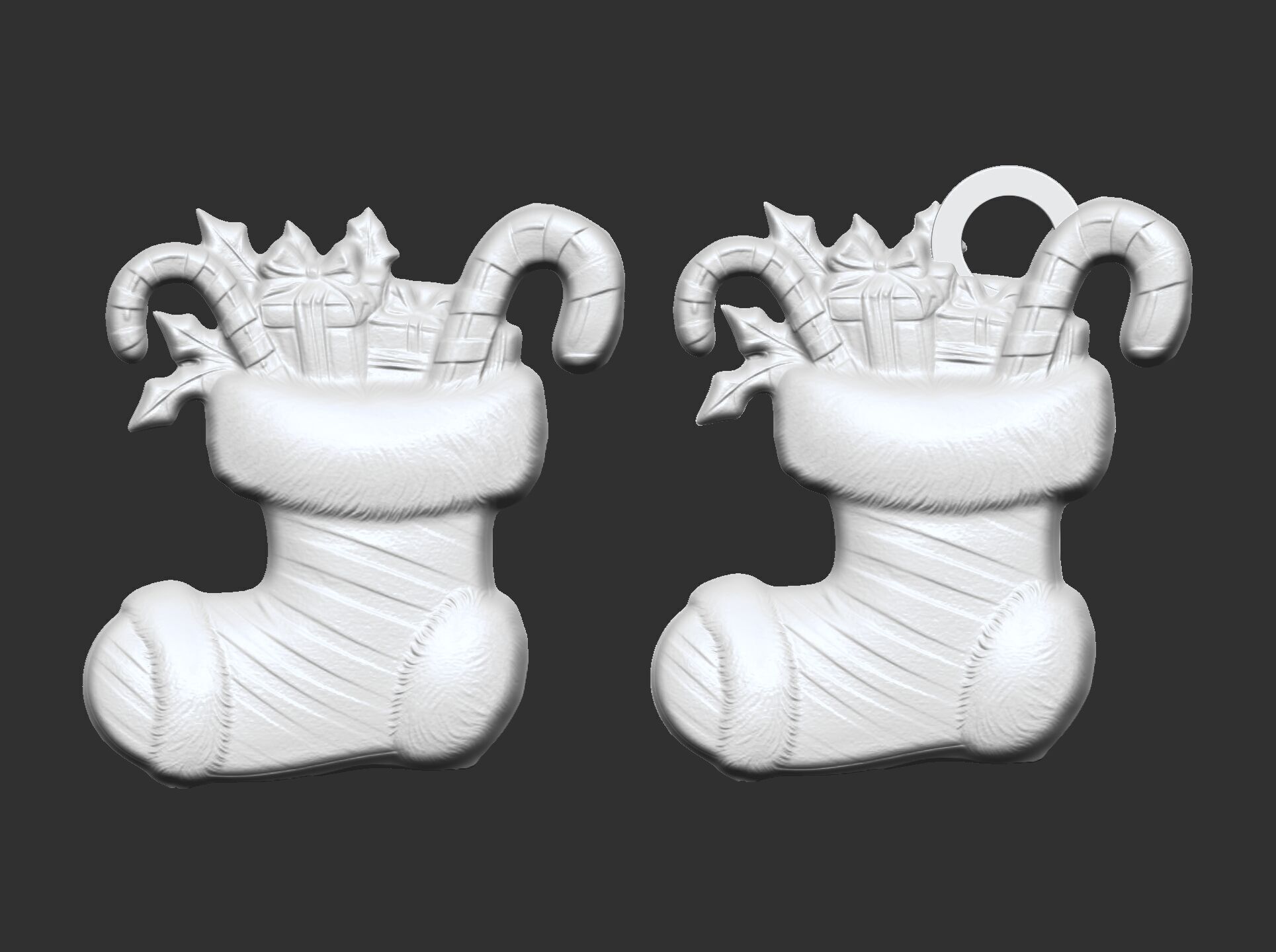 christmas socks decoration 3D print model_3