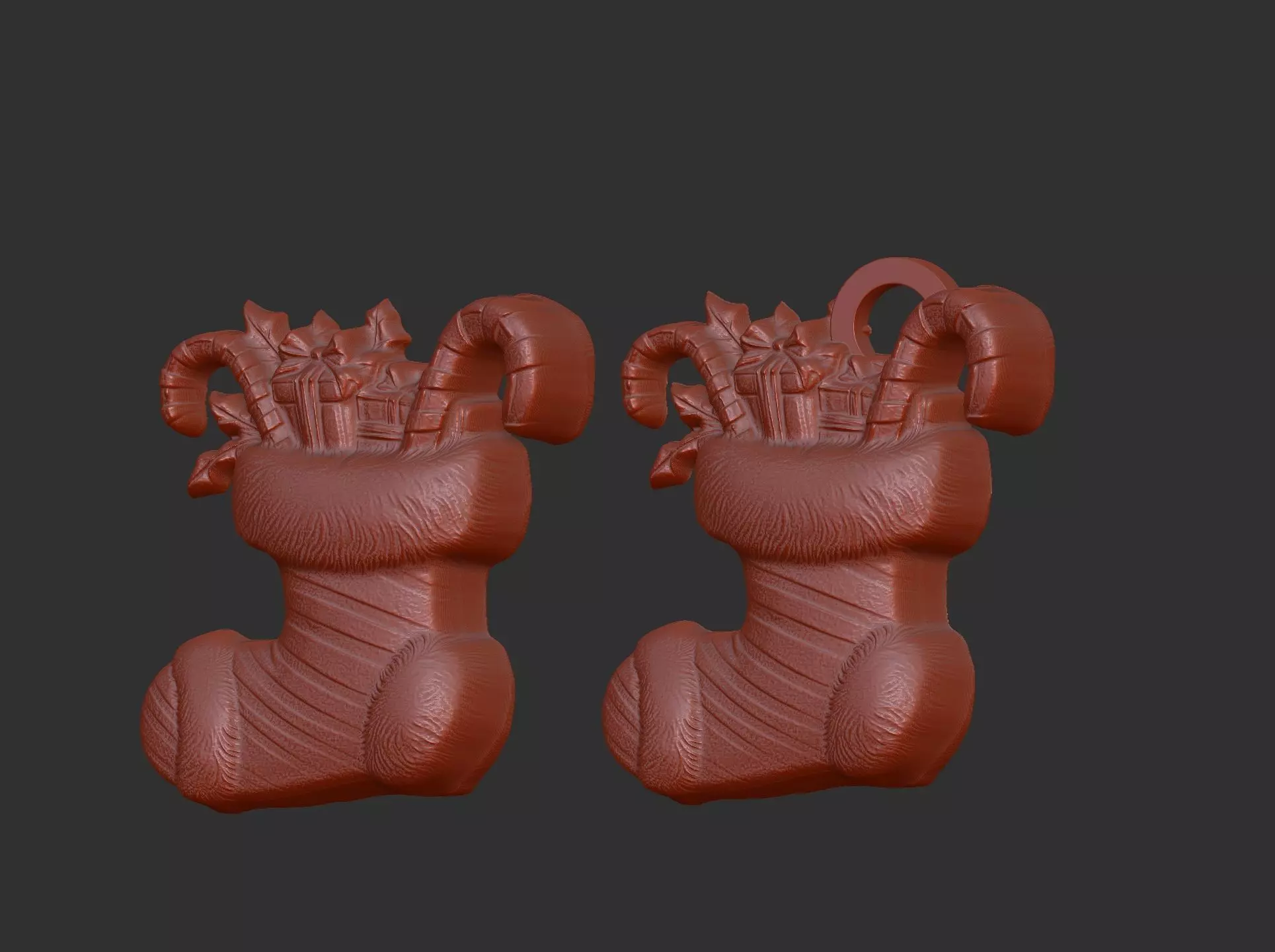 christmas socks decoration 3D print model_0