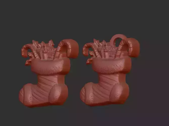 christmas socks decoration 3D print model