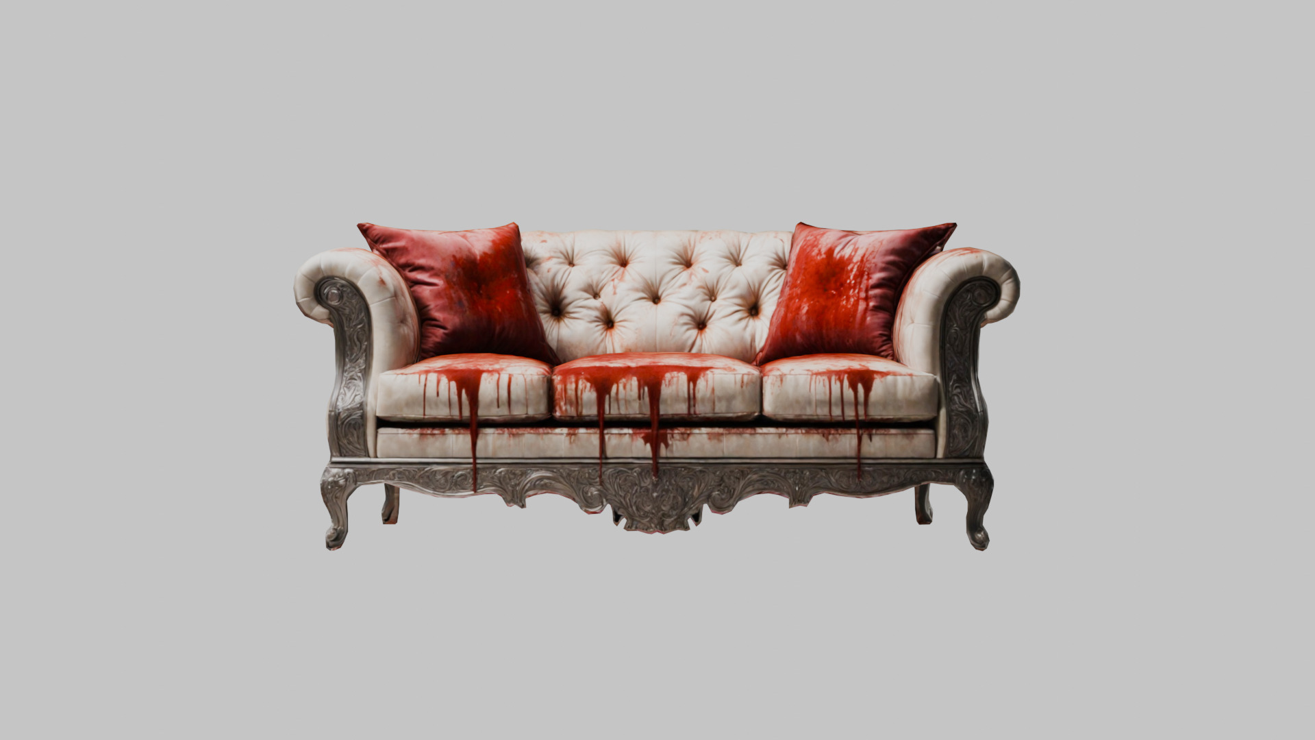 Bloody Horror Murder Sofa Couch Low-poly 3D model_1