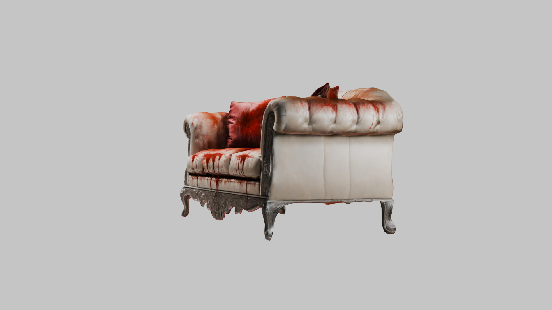 Bloody Horror Murder Sofa Couch Low-poly 3D model_10
