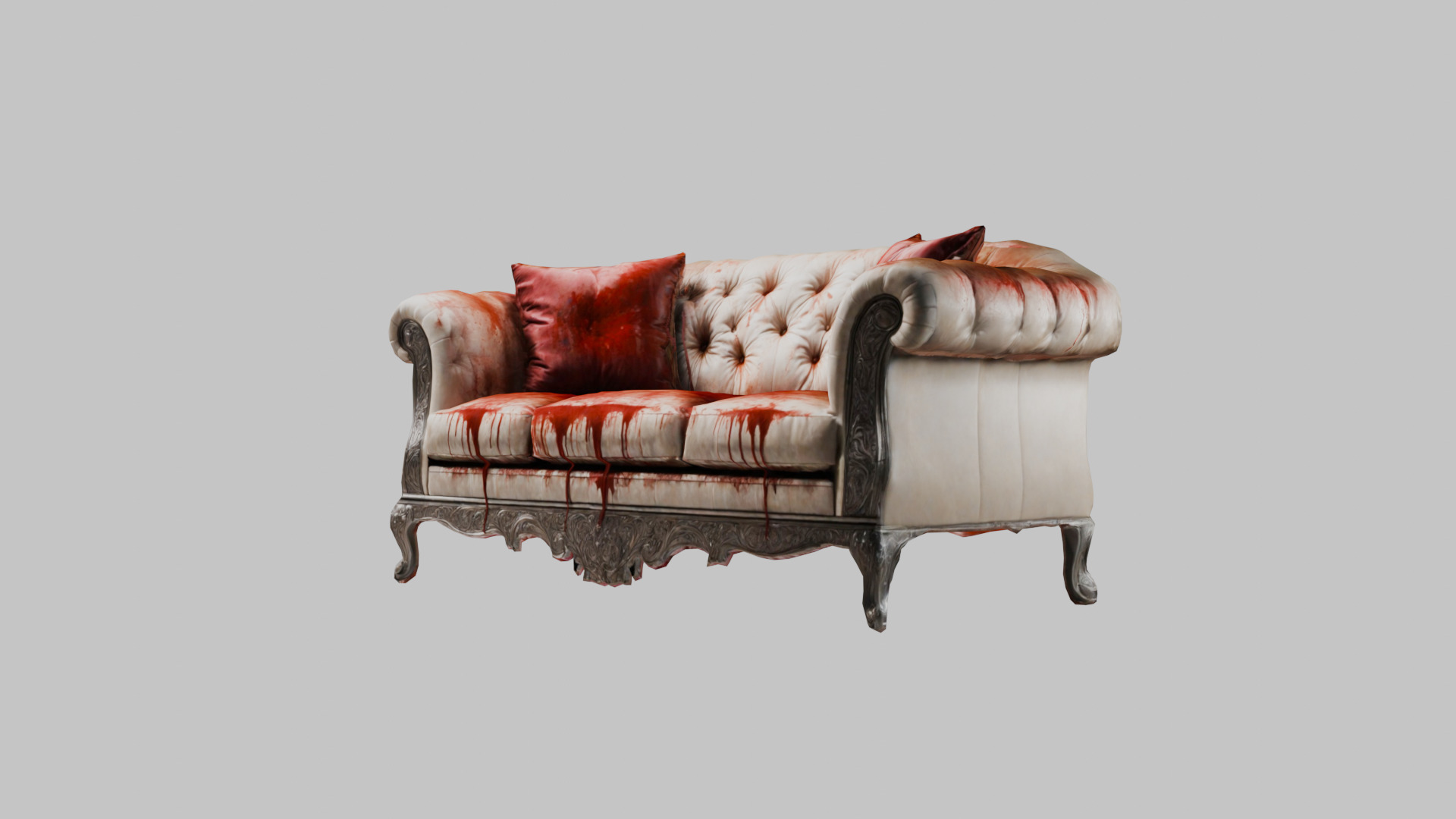 Bloody Horror Murder Sofa Couch Low-poly 3D model_13