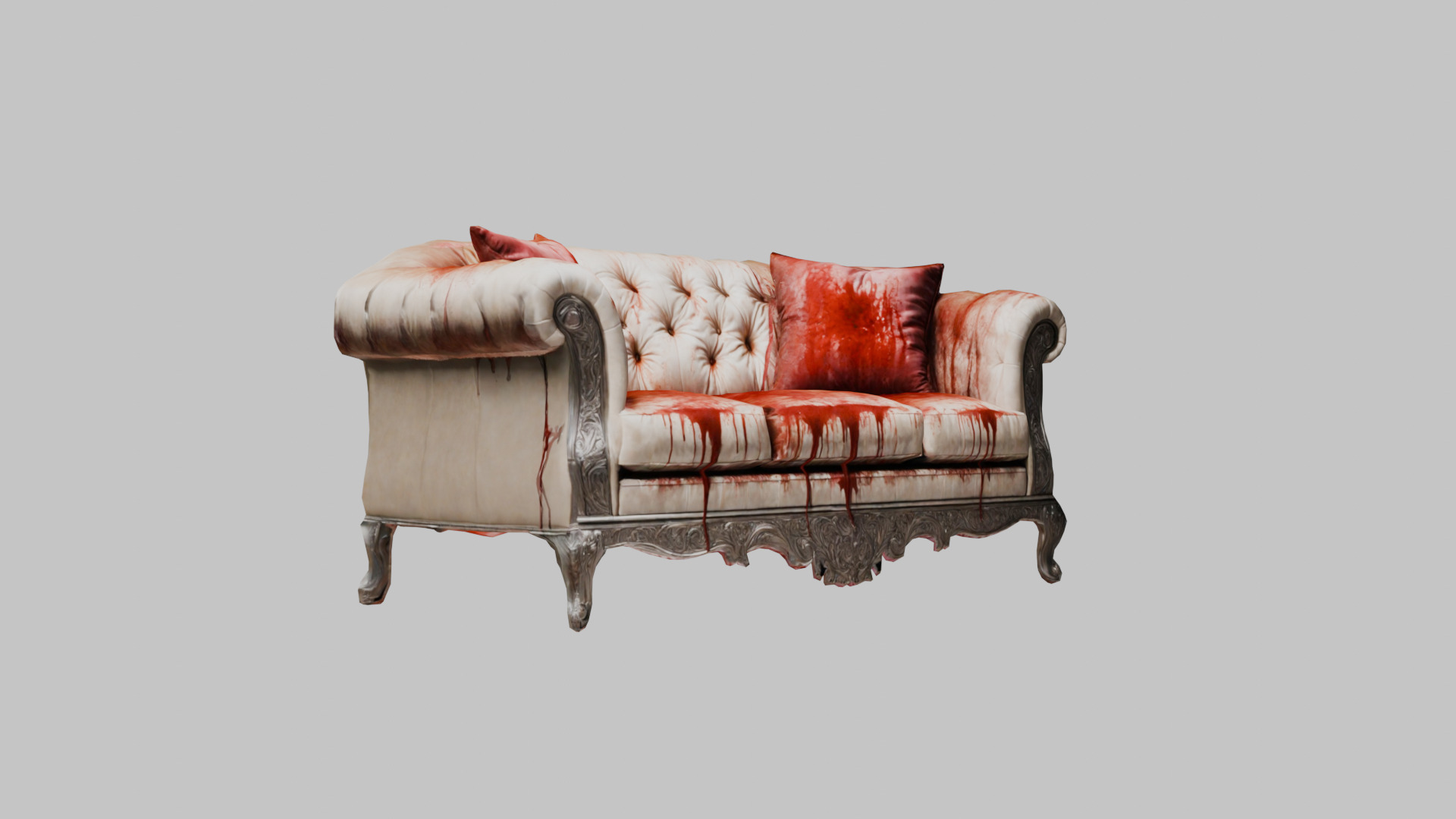 Bloody Horror Murder Sofa Couch Low-poly 3D model_18