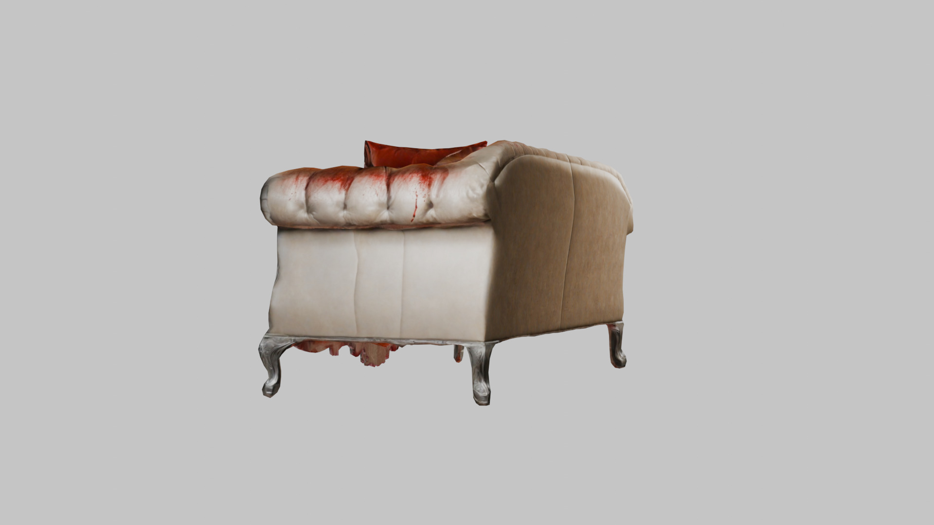 Bloody Horror Murder Sofa Couch Low-poly 3D model_7