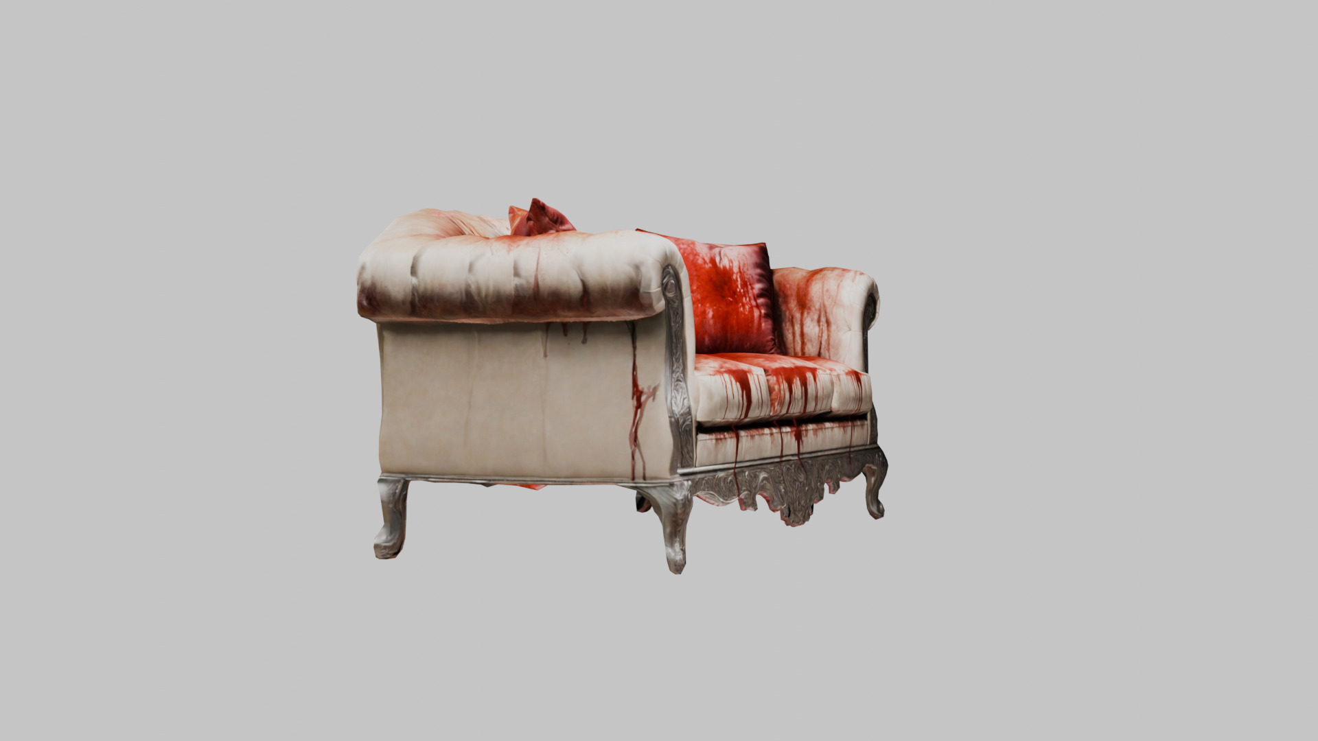 Bloody Horror Murder Sofa Couch Low-poly 3D model_21