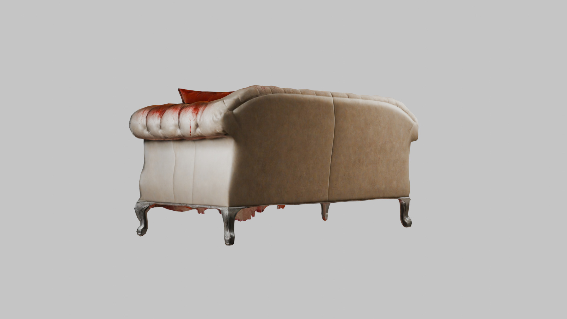 Bloody Horror Murder Sofa Couch Low-poly 3D model_4