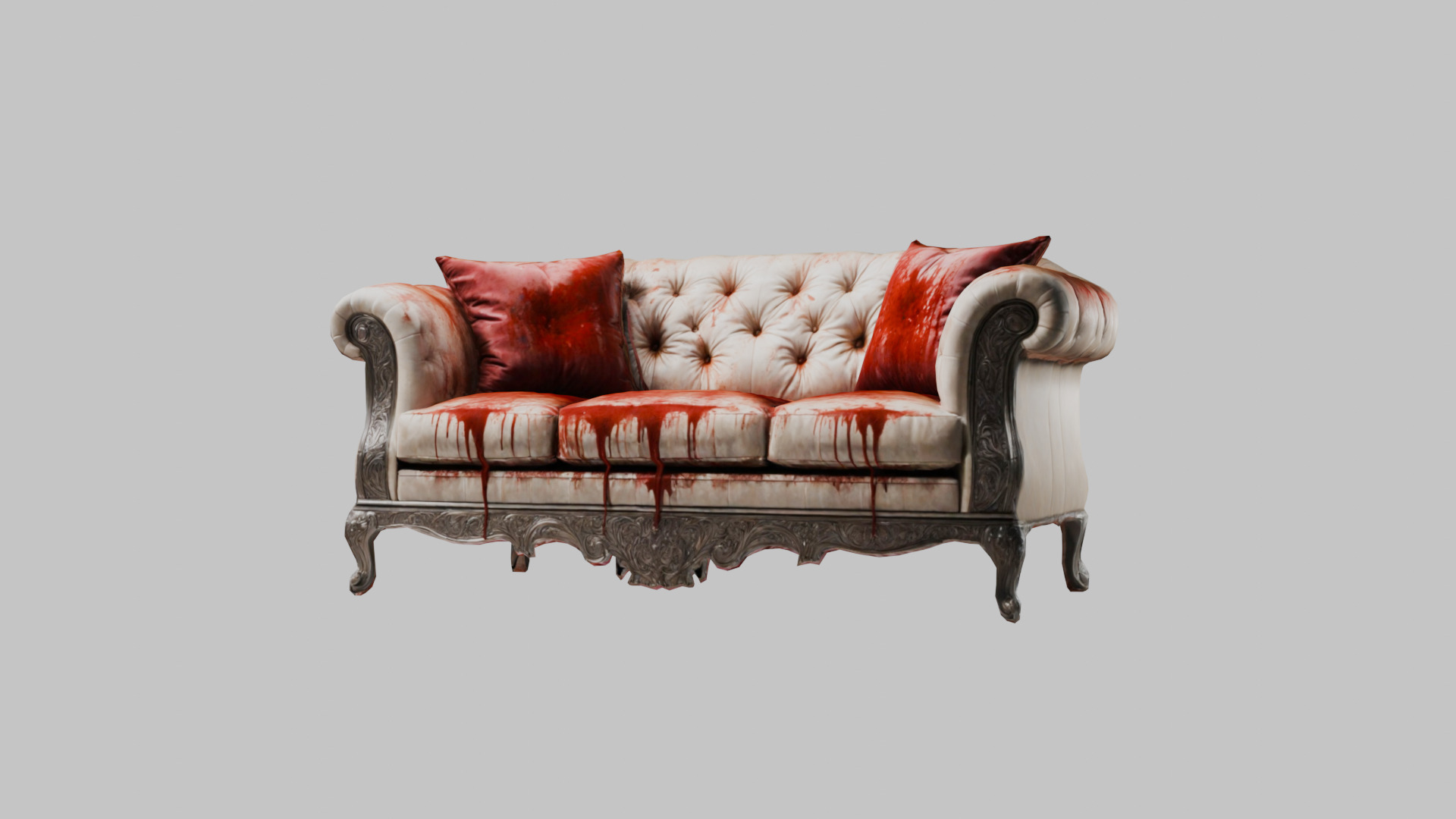 Bloody Horror Murder Sofa Couch Low-poly 3D model_15